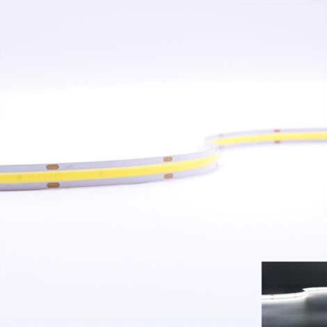 COB 24V CRI90 LED Streifen 5M 14W/m 480LED/m 10mm - Lichtfarbe: Kaltweiß 6500K - Schutzart: IP20 (1/5)