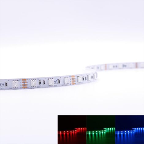 Strip 12V 5M 14,4W/m 60LED/m 10mm - Lichtfarbe: RGB - Schutzart: IP20 (1/5)