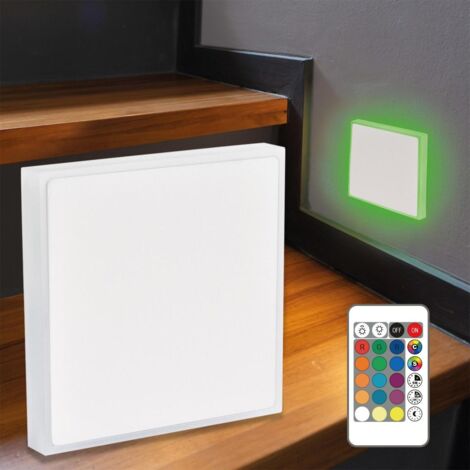 LED Treppenleuchte IP44 eckig weiß - Lichtfarbe: RGB+CCT 2W - Lichtaustritt: Halo (1/5)