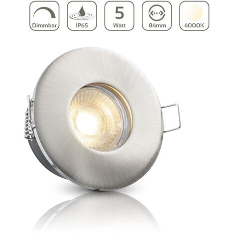 Einbauspot IP65 rund - Farbe: Edelstahl - LED Leuchtmittel: GU10 5W neutralweiß dimmbar (1/5)