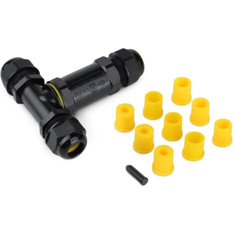 T-Kabelverbinder 3-fach 5-polig Kabel 0.5-4mm² IP68 wasserdicht 24A 450V
