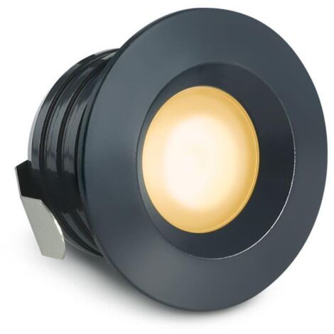 Einbaustrahler Mini flach Torino 3W IP44 durchverbindbar - Lichtfarbe: 2700K - Farbe: anthrazit RAL 7016