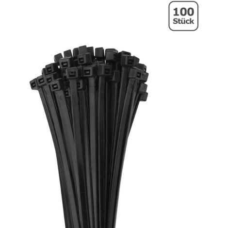 Kabelbinder 3,6mm breit schwarz 100 Stk. UV beständig - Länge: 150mm