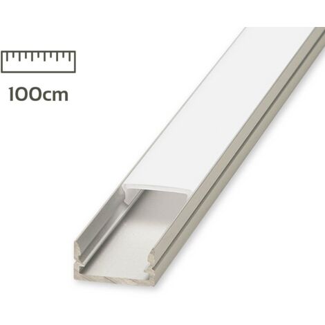 LED Aufbau U-Profil eloxiert 14 x 7mm opal - Länge: 100cm