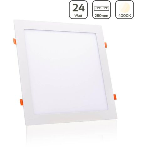 LED Panel Einbaustrahler eckig weiss - Lichtfarbe: Neutralweiß 4000K - Ausführung: 24W 300x300mm Ausschnitt 280x280mm (1/5)