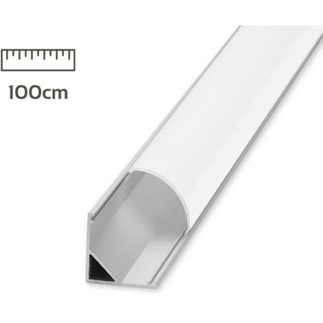 Alu Eck-Profil eloxiert 15x15mm opal - Länge: 100cm
