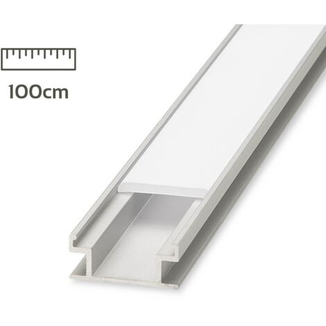Alu U-Profil eloxiert 20x8mm opal 100cm (trittfest)