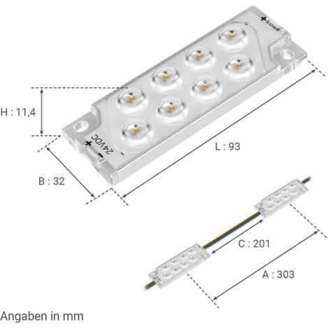 LED Modul DC24V 3W IP68 - Lichtfarbe: RGB+4000K