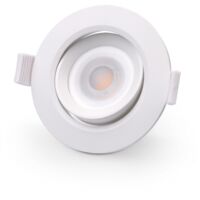 LED Einbaustrahler schwenkbar 5W Ø85mm 40° weiß - Lichtfarbe: Warmweiß 3000K