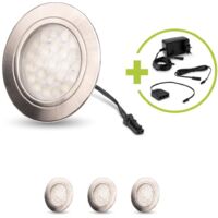 LED Spot rund 2W 12V 150lm IP20 Ø65x11mm Ausschnitt Ø58mm - Lichtfarbe: Neutralweiß 4000K - Anzahl: 4x