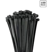 Kabelbinder 7,6mm breit schwarz 100 Stk. UV beständig - Länge: 610mm