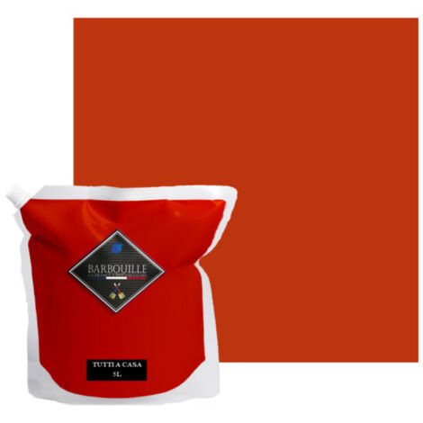 Peinture acrylique velours murs et plafonds 5L Rouge Vif Tutti a casa