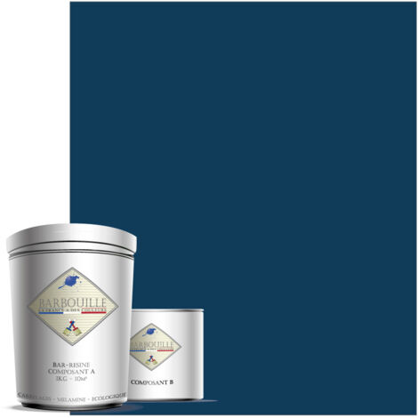 Peinture résine époxy 0,75L BRILLANT 10m² Bleu Nuit Abyssal (1/3)