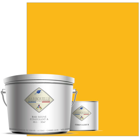Peinture résine époxy 2,5L MAT 25m² Jaune Akhenaton