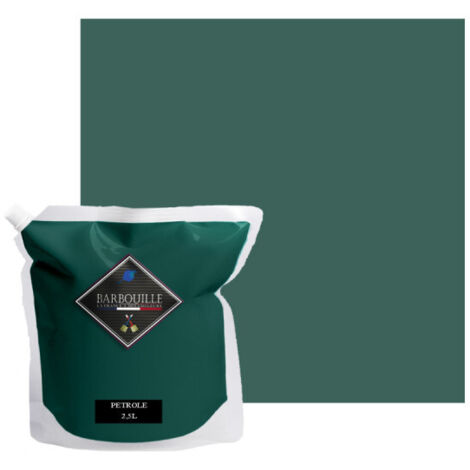 Peinture acrylique velours murs et plafonds 2,5L Bleu Pétrole