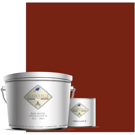 Peinture résine époxy 2,5L MAT 25m² Rouge Carmin