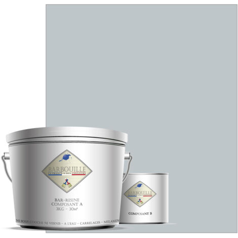 Peinture résine époxy 2,5L MAT 25m² Gris Clair Fluctuat