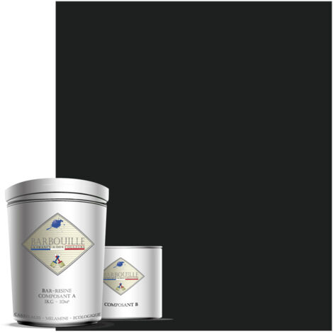 Peinture résine époxy 0,75L mate 10m² pour murs et meubles – Haute résistance aux chocs et à l'eau – Application directe sans primaire – Barbouille