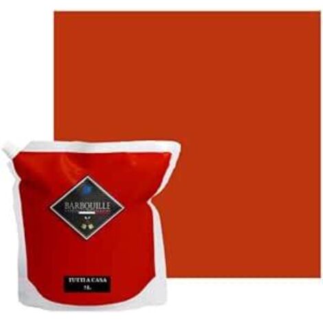Laque satin bois, murs et plafonds 5L Rouge Vif Tutti a casa