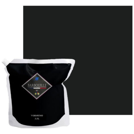 Peinture acrylique mat murs et plafonds 2,5L Noir Absolu Vodounô