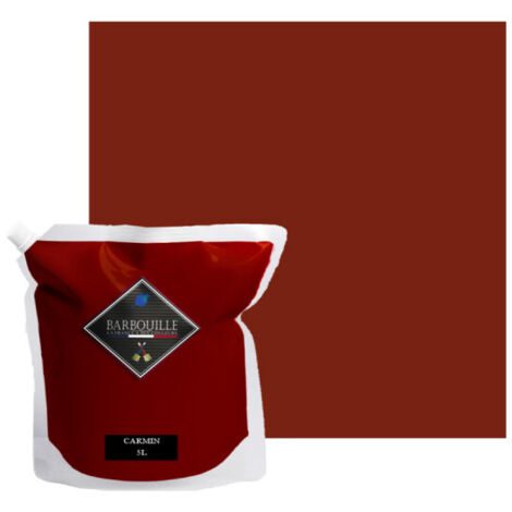Peinture acrylique velours murs et plafonds 5L Rouge Carmin
