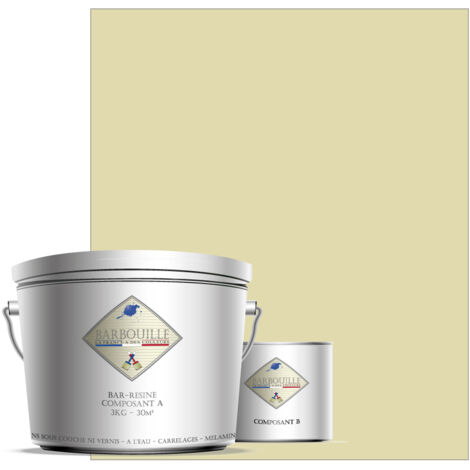 Peinture résine époxy 2,5L BRILLANT 25m² Ivoire Tembo