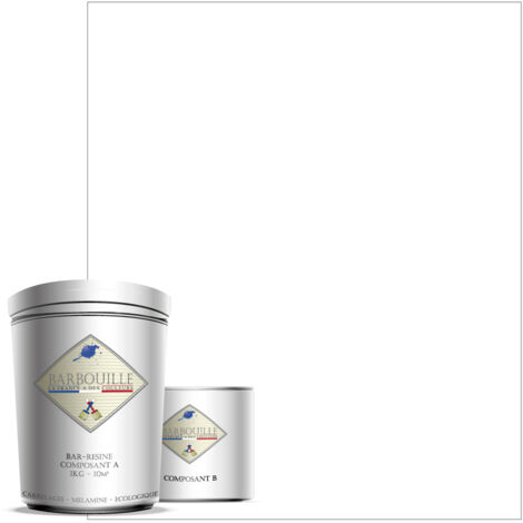 Peinture résine époxy 0,75L BRILLANT 10m² Blanc Titanium