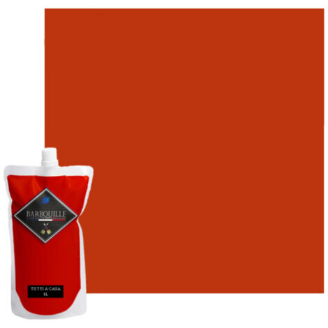 Peinture acrylique lessivable mat BARBOUILLE - Pour murs et plafonds - 1L - Rouge Tutti a casa (1/5)