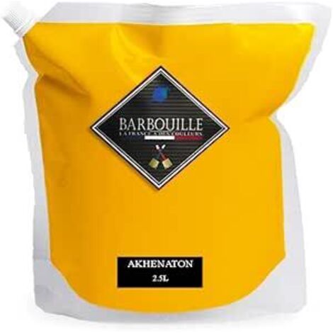 Laque satin bois, murs et plafonds 2,5L Jaune Akhenaton (1/5)