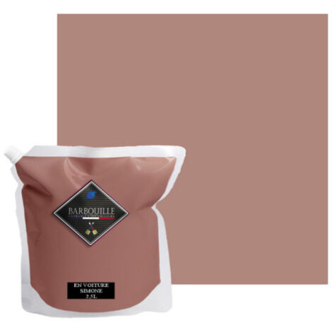 Peinture acrylique lessivable velours BARBOUILLE - Pour murs et plafonds - 2,5L - Rose en voiture Simone