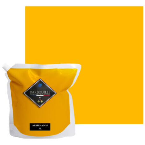 Peinture acrylique mat murs et plafonds 5L Jaune Akhenaton