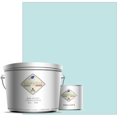 Peinture résine époxy 2,5L MAT 25m² Bleu Ciel Ecoute mon lapin