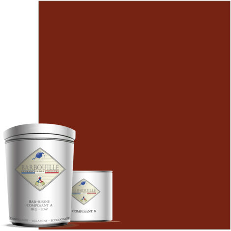 Peinture résine époxy 0,75L BRILLANT 10m² Rouge Carmin