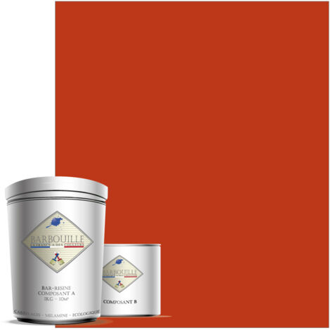 Peinture résine époxy 0,75L BRILLANT 10m² Rouge Vif Tutti a casa