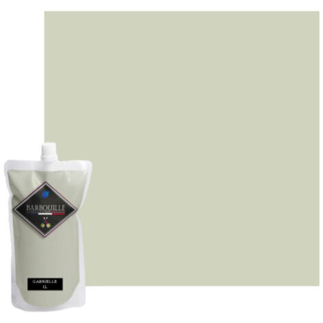 Peinture acrylique lessivable mate 1L – Beige Gabrielle – Pour murs et plafonds – Nettoyage à l'eau – Application intérieure – Barbouille (1/8)