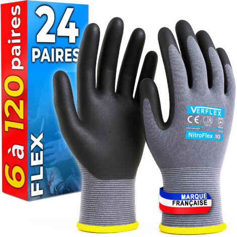 Gants en Tricot de Nylon - Maille Respirante - Taille 7 (S) - 24 Paires - MK-Glove
