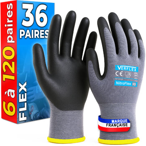 Gants en Tricot de Nylon - Maille Respirante - Taille 10 (XL) - 36 Paires - MK-Glove