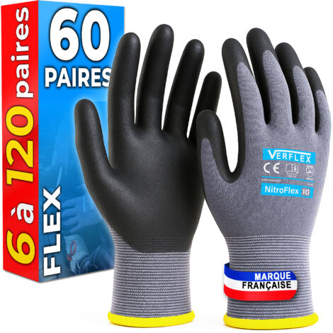 Gants en Tricot de Nylon - Maille Respirante - Taille 8 (M) - 60 Paires - MK-Glove