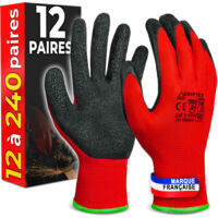 Gants Revêtement Latex - Jardinage & Atelier - Taille 10 (XL) - 12 Paires - MK-Glove