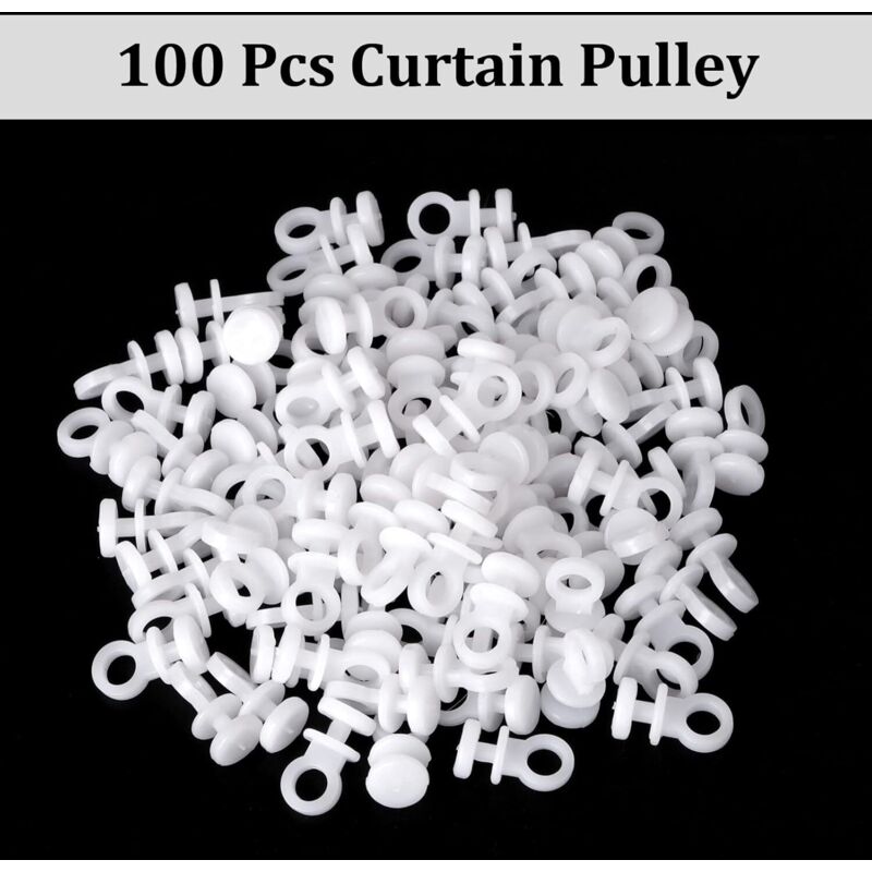 ECSiNG Lot De 20 Patins Pour Rail De Rideau, Crochets Pour Fenêtre