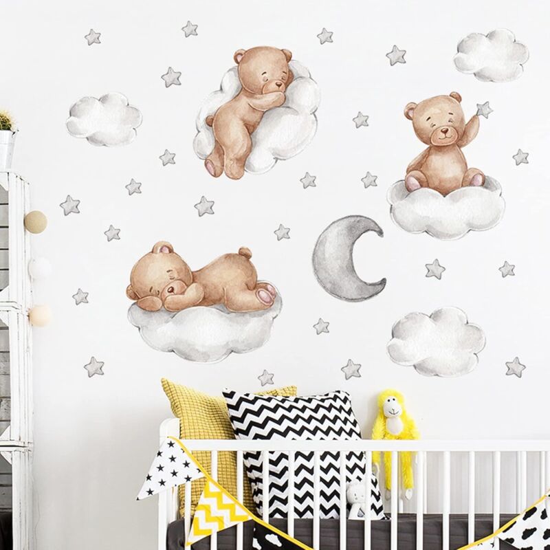 Stickers Muraux Enfants - Décoration Chambre Bébé - Autocollant Sticker Mural Geant Enfant Montagnes Scandinaves Jika 100x150cm 86319040