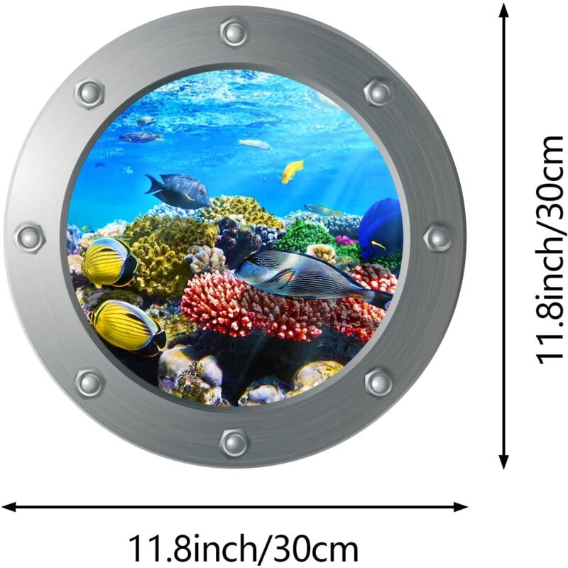 OSALADI Lot De 2 Stickers Muraux Motif Paysage De Plage