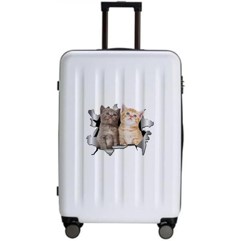 Autocollant 3D Chat Mignon Décoratif Thème Animal Voiture Personnalisé Fenêtre Pare-chocs Fissure Style 3