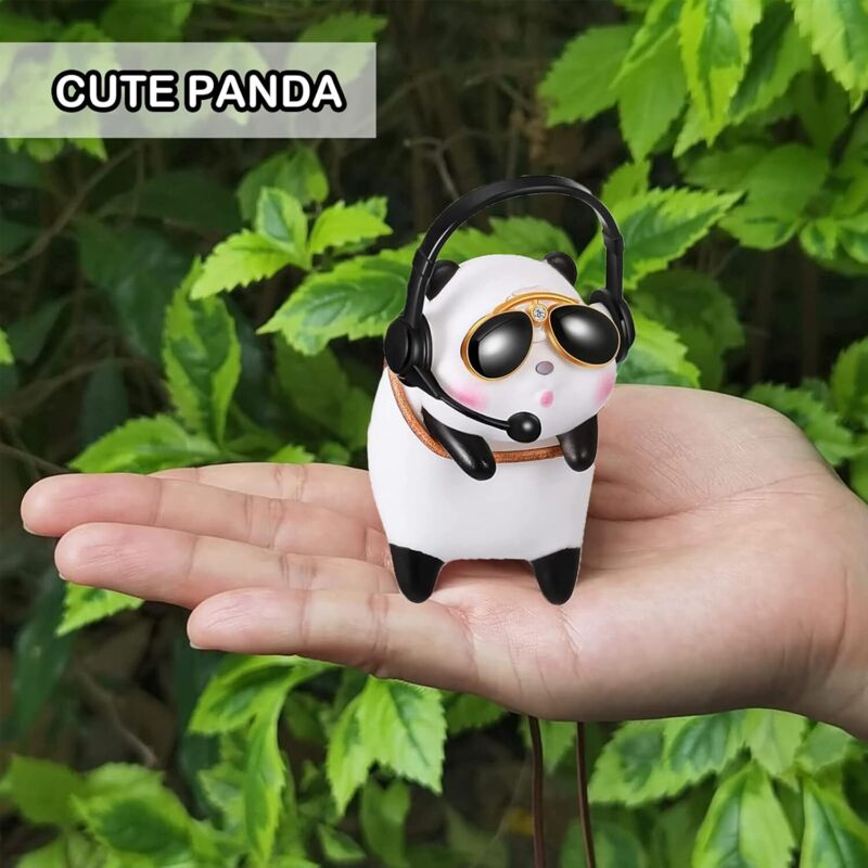 Ornement Voiture Panda Bambou Mignon - Pendentif Rétroviseur Suspendu