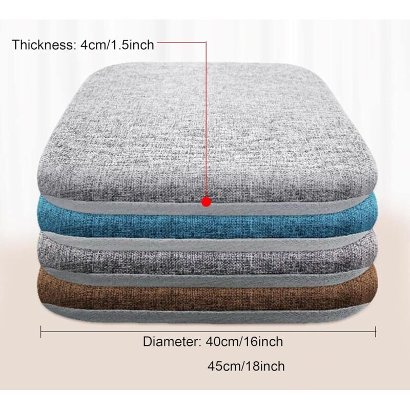 GHJL Coussin De Chaise en Simili Cuir pour La Cuisine Et La Salle À Manger 1