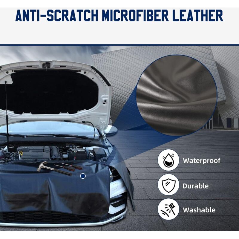 Lot 3 Tapis Protection Aile Voiture 160x65cm Magnétique - Couverture Mécanicien Étanchée