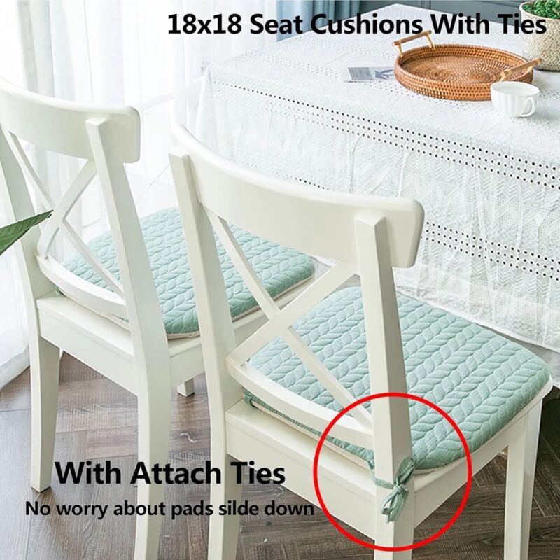 Coussin De Chaise Cuisine – Mousse Mémoire – Antidérapant, Lavable, Intérieur/Extérieur – 38x36cm - 5