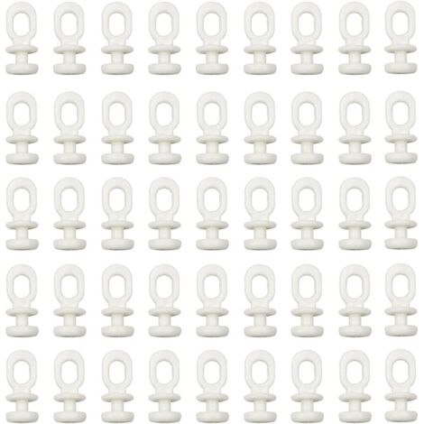 Ccykxa – Lot de 100 crochets pour rail à rideaux – Plastique résistant aux chocs – Glissement silencieux – Compatible avec divers tissus