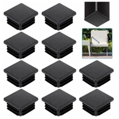 CCYKXA 20 PCS Bouchon pour Tuyau Carré 3030mm Embout Tube Carré Noir Bouchon Plastique pour Tube Carré Embout à Lamelles Carré Tube de Chaise Solide Embout Pied de Table pour Meuble Armoire Chaise