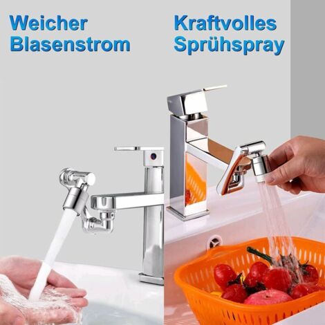 200 pièces Extension robinet rotative 1080° avec aérateur pour cuisine et salle de bain | Leroy Merlin